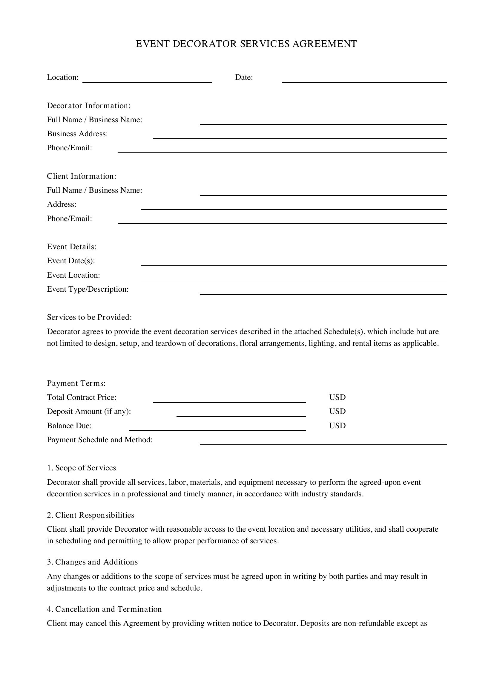 Event Decorator Contract Template